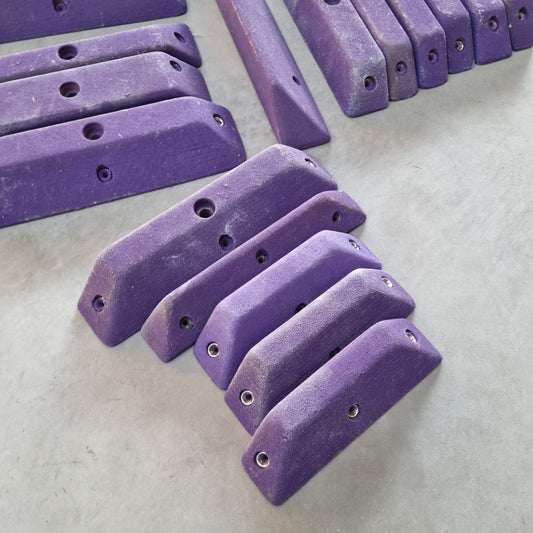 Used Purple Textured Geo Holds (Pack Of 20)